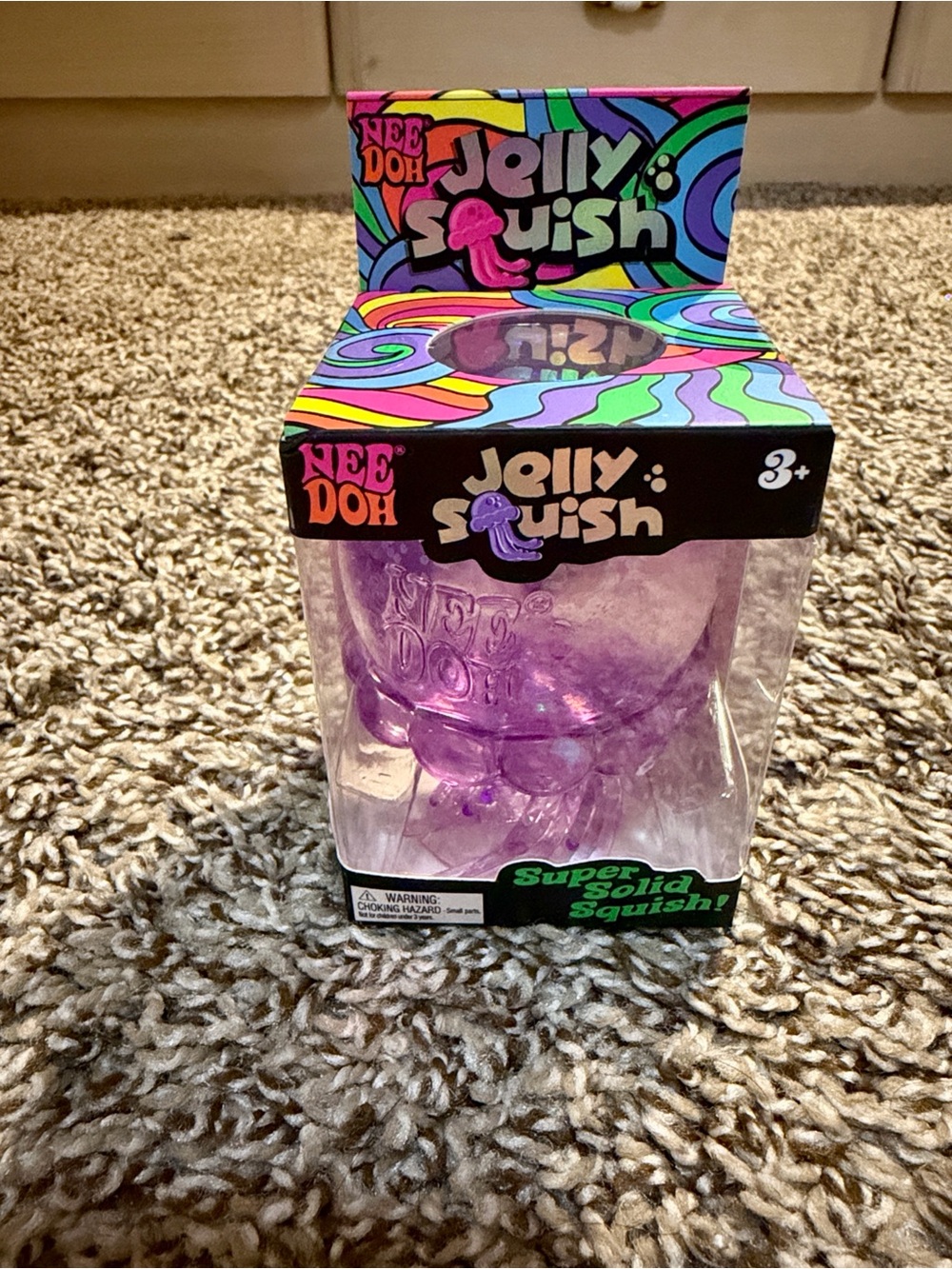 NeeDoh JellySquish Purple Super Solid Squishy